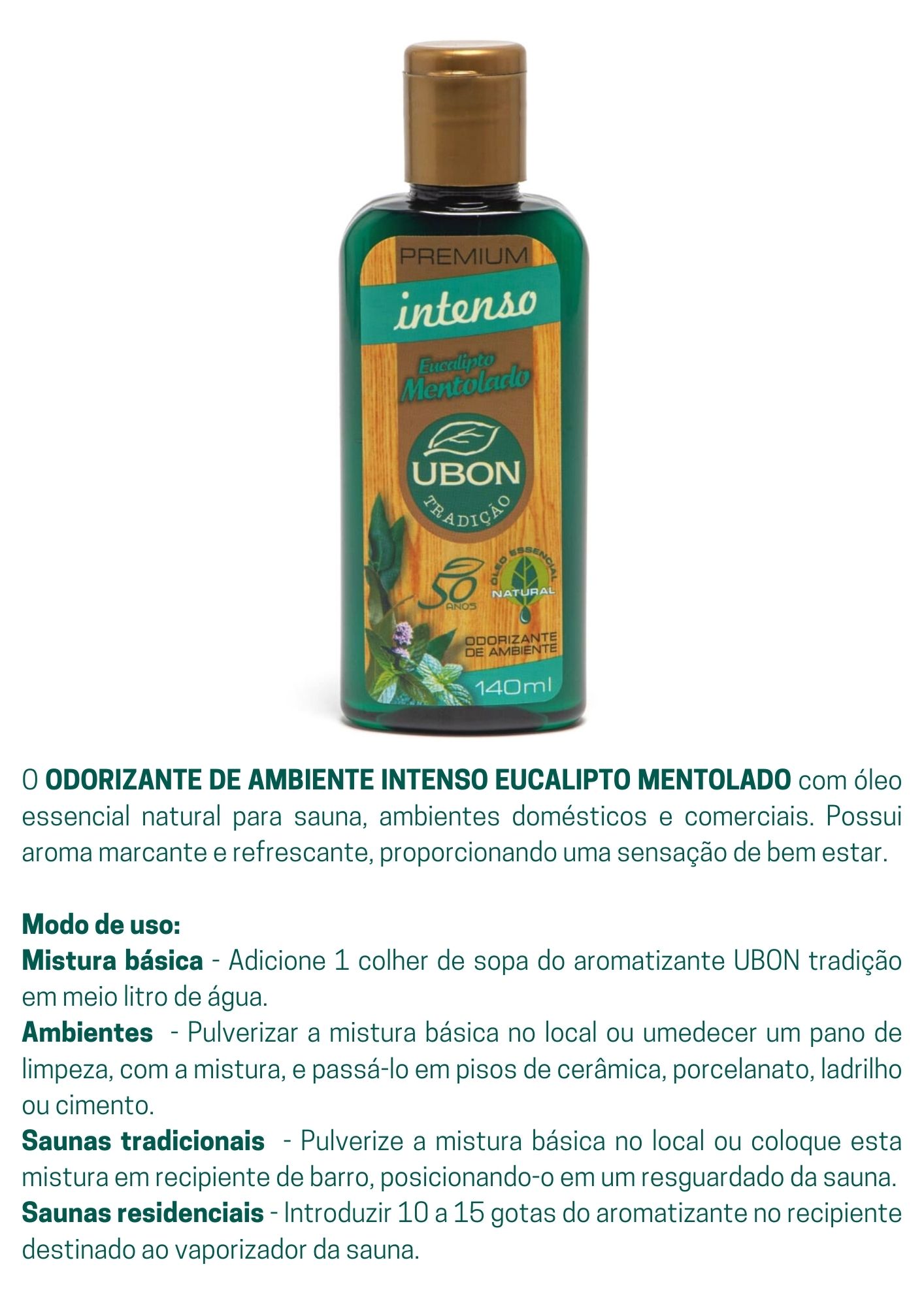 Odorizante de ambiente Intenso Eucalipto Mentolado 140ml