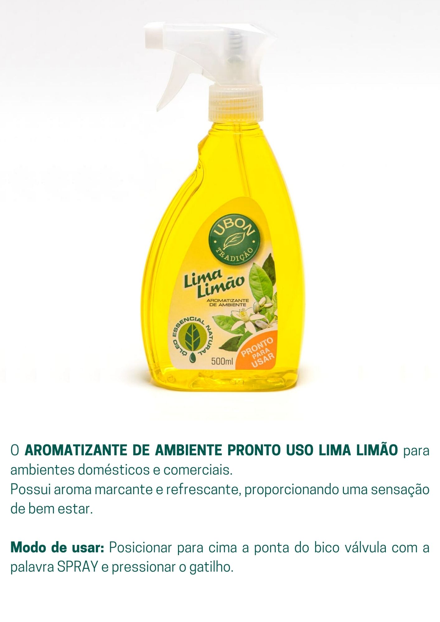Aromatizante de ambiente Pronto Uso Lima Limão 500ml
