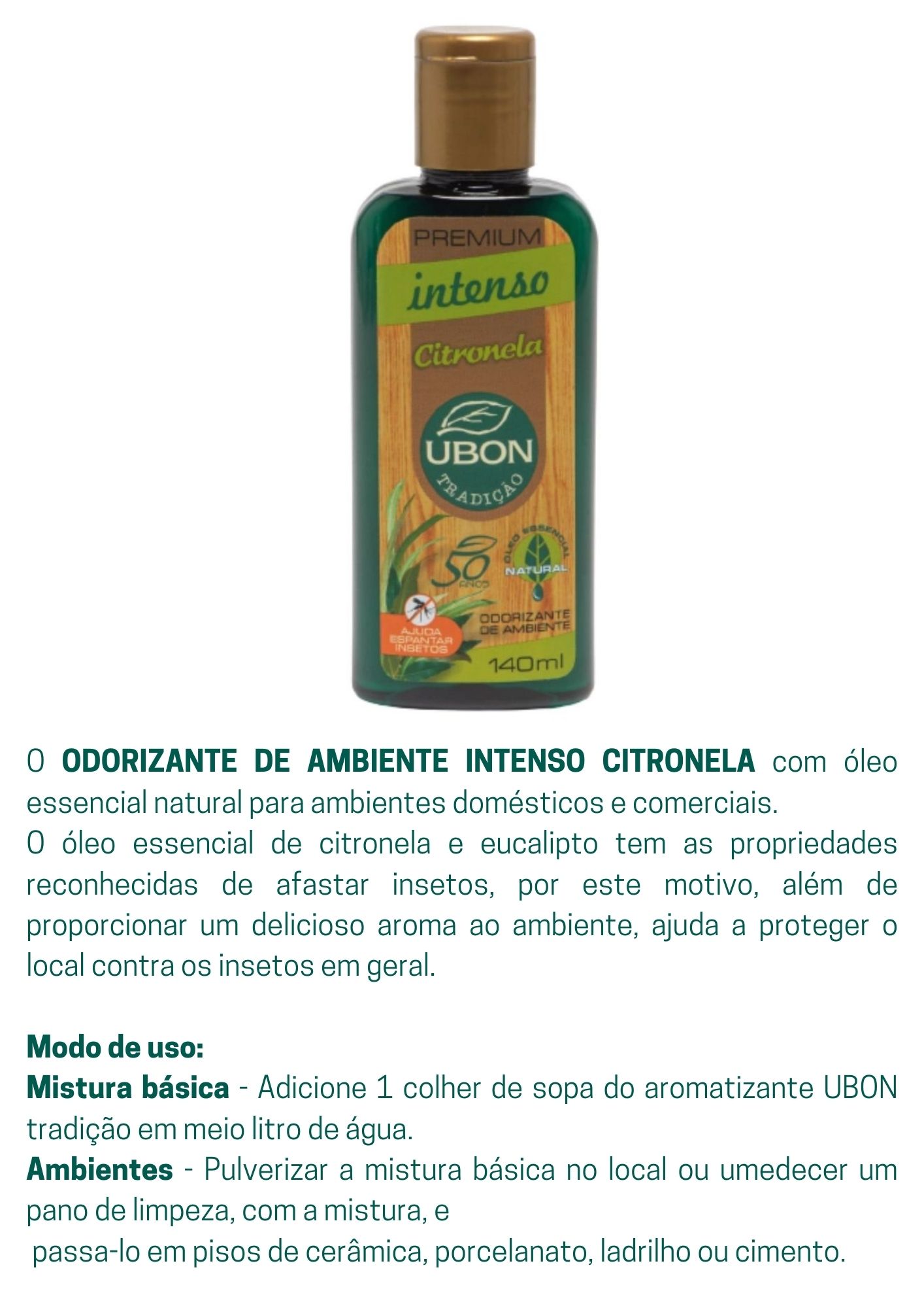 Odorizante de ambiente Intenso Citronela 140ml