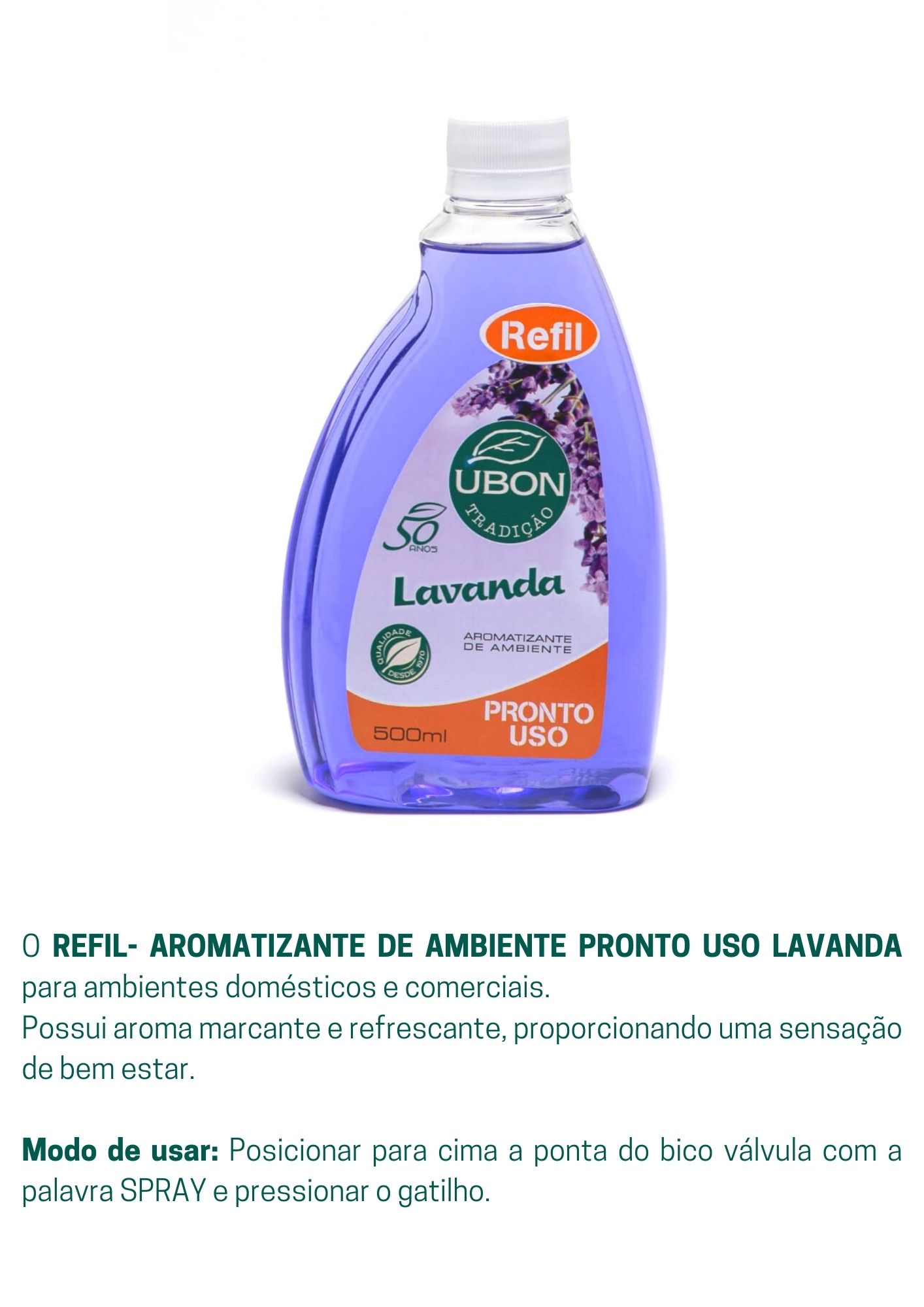 REFIL - Aromatizante de ambiente Pronto Uso Lavanda 500ml