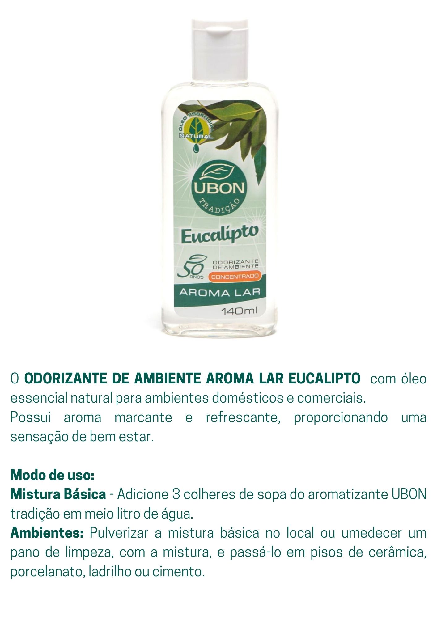 Odorizante de ambiente Aroma Lar Eucalipto 140ml