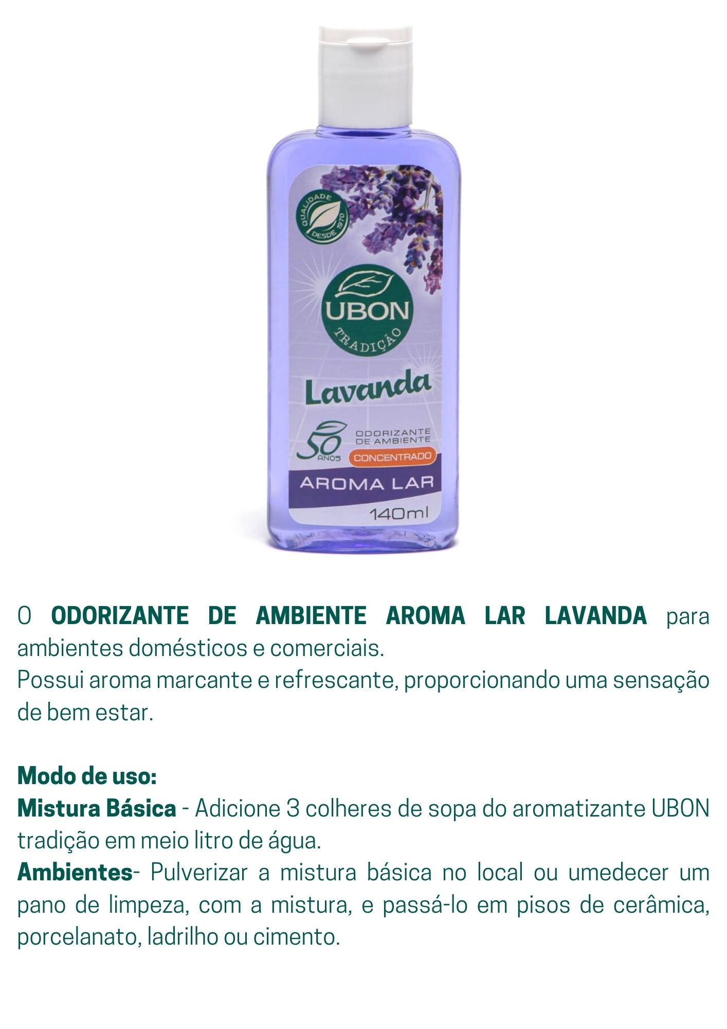 Odorizante de ambiente Aroma Lar Lavanda 140ml
